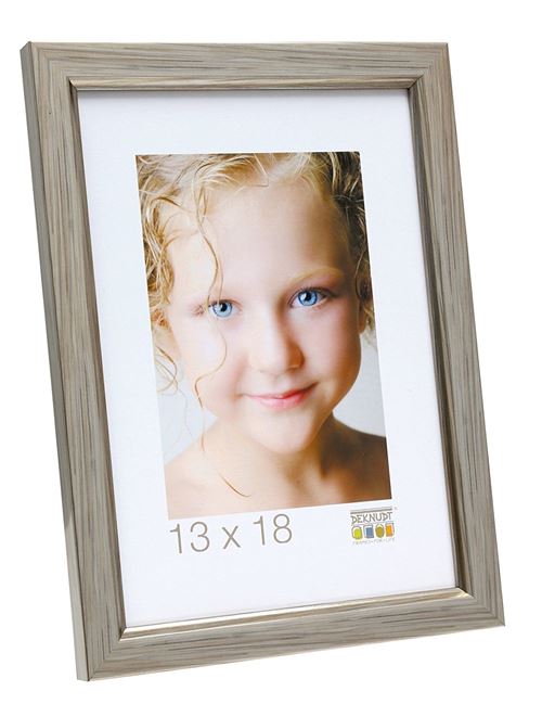 Deknudt Cadres Photo, Résine, Argenté, 13 x 18 cm