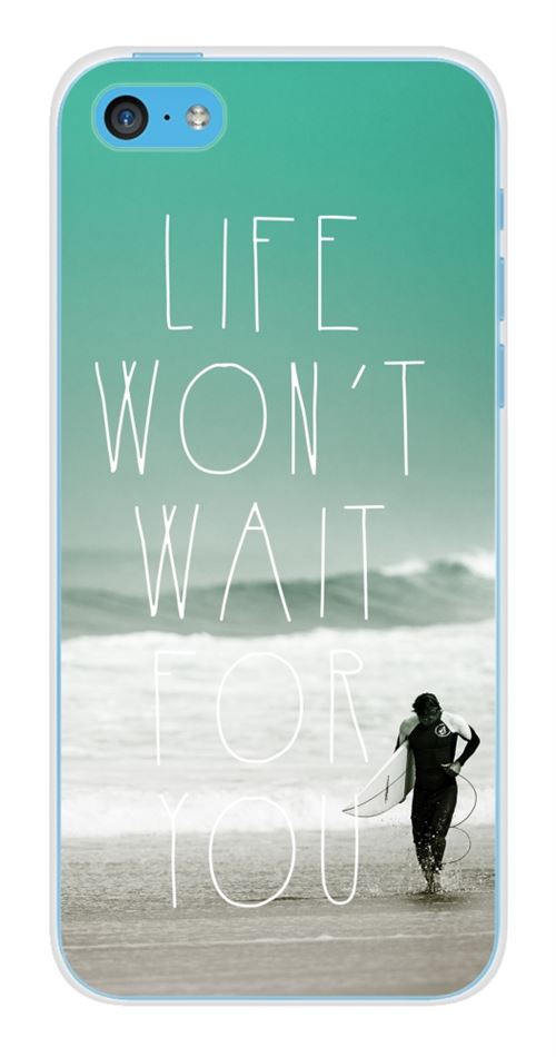 Coque en silicone imprimée compatible Apple iPhone 5C Surfer