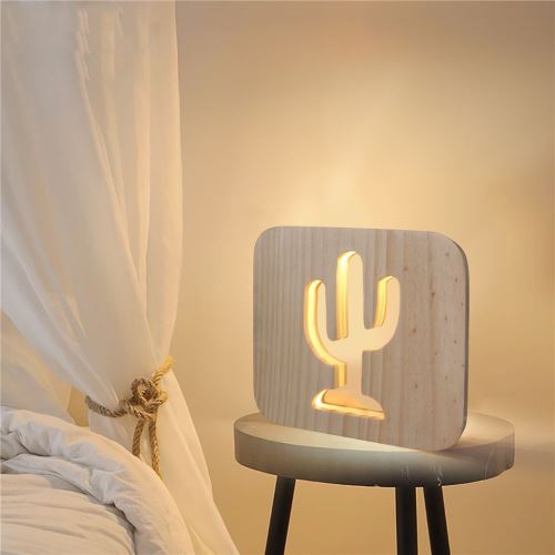 Creative Craft Décoration Lampe en bois Led Lumière Veilleuse Lampe de table_onaeatza458
