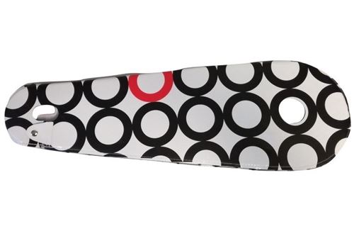 BLS protège-chaîne lakdoek 28 inch 68,5 x 22 cm blanc/noir