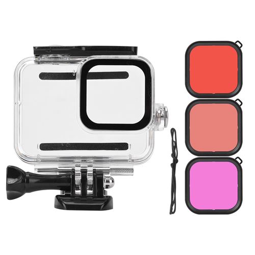 Filtre d'Objectif de Plong&eacute;e Bo&icirc;tier &Eacute;tanche de Photographie ABS pour Gopro 8 