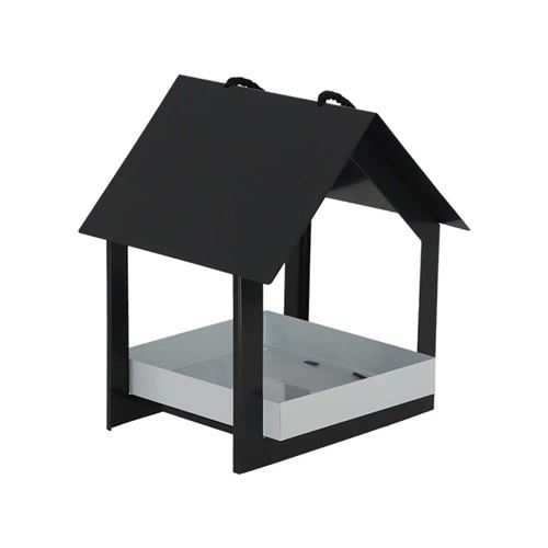 Mangeoire suspendue anthracite/blanc