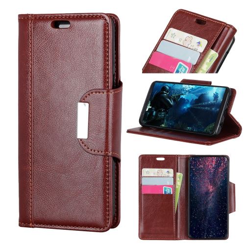 Etui en PU avec support marron pour votre Google Pixel 3 Lite