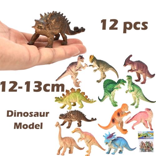 12pcs différent Dinosaur modèle en plastique pour enfants cadeau éducatifs pour enfants Jouet 12cm