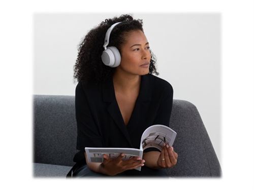 Microsoft Surface Headphones - Koptelefoon met micro - over oor - Bluetooth - draadloos - actieve geluidsdemping - 3,5 mm-stekker, USB-C - lichtgrijs