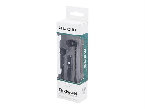 Blow B-100 - Écouteurs avec micro - intra-auriculaire - filaire - jack 3,5mm - noir