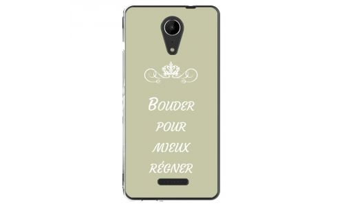 Coque souple pour Wiko Tommy 2 avec impression Motifs Bouder pour mieux Régner vert