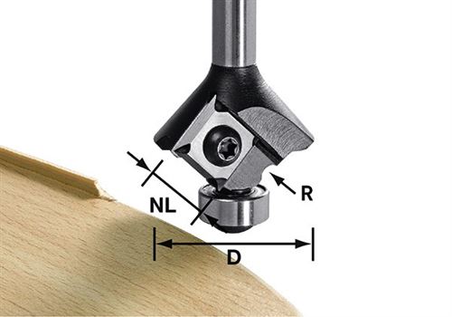 Fraise à Moulurer Festool Plaquette Réversible Hw S8 Hw R3 D28 Kl12.70Fk - 499808