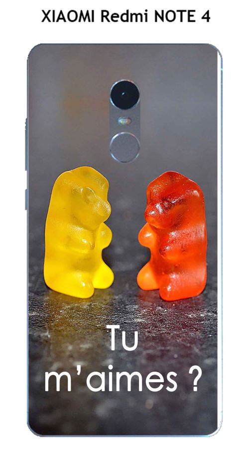 Coque XIAOMI Redmi NOTE 4 design Bonbons nounours