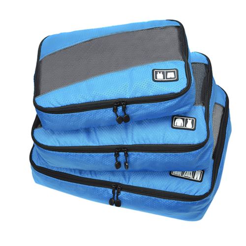 3 Pièces en Nylon Cubes D'Emballage Unisexe Vêtements Bagages Organisateurs Sac de Voyage Snpl606