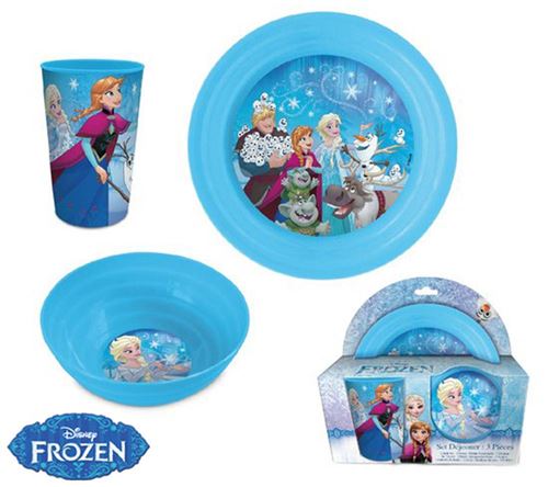 La Reine des Neiges Vaisselle en plastique 3 pièces