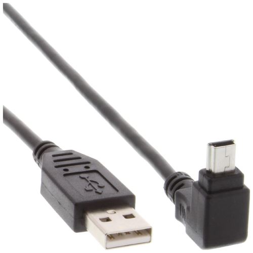 InLine - Câble USB - USB (M) droit pour mini USB type B (M) incliné - USB 2.0 - 50 cm - noir