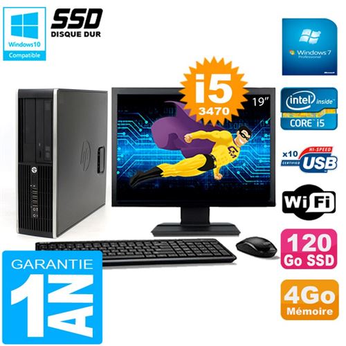 Pc hp compaq 8300 sff ecran 19' core i5-3470 ram 4go disque 120 go ssd wifi w7 État correct - Hewlett-Packard reconditionné disponible sur Fnac