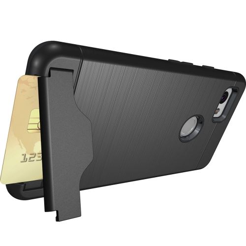 Google Pixel 2 XL Coque Protection Plastique Effet brossé Noir ALS53102