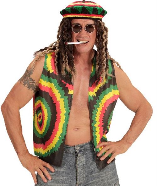 Gilet Ouvert Rasta Polyester Mixte - (40/44)