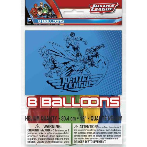 Justice League Ballons Latex [8 par paquet]