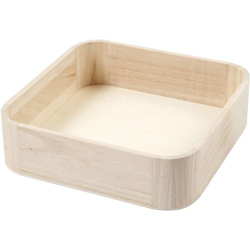 Creotime plateau en bois 25 x 25 cm