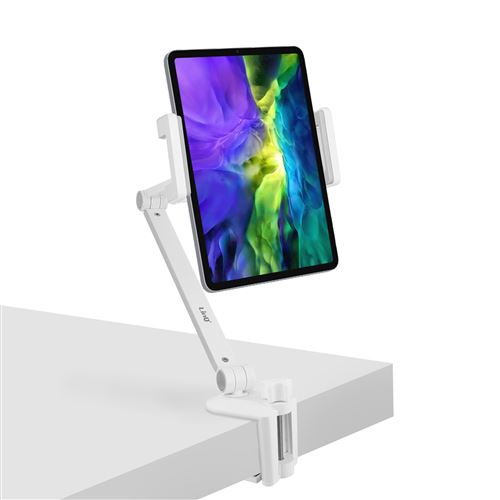 Support Bureau Tablette / Smartphone à Clip Rotatif à 360° LinQ HD3279 Blanc