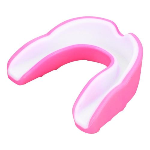 Protège-dents Durable EVA Adulte Dents Protecteur Dentaire Boxe Combat Accessoire Rose et Blanc