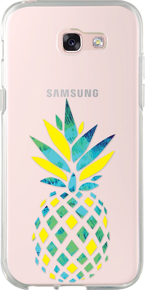 Coque semi-rigide transparente motif ananas jaune pour Samsung Galaxy A5 2017