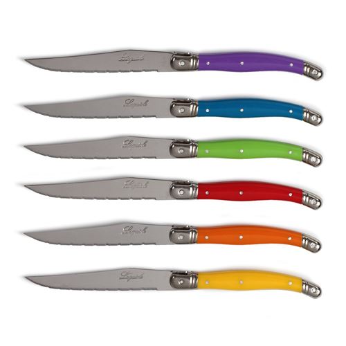 Livoo Set de 6 couteaux Laguiole Multicolore