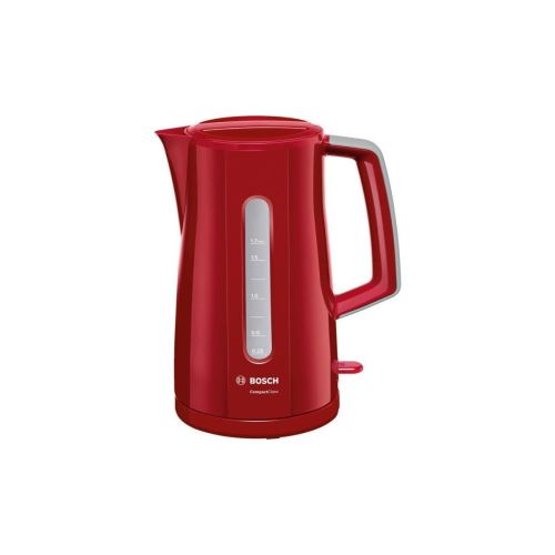 Bosch CompactClass TWK3A014 - Waterkoker - 1.7 liter - 2400 W - rood/grijs