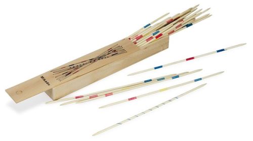 Mikado en bois avec plumier - jeu de réflexion