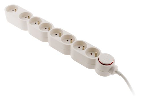 Générique Blanc Zenitech - Bloc Home 8 Prises 16A 2P+T + Parafoudre