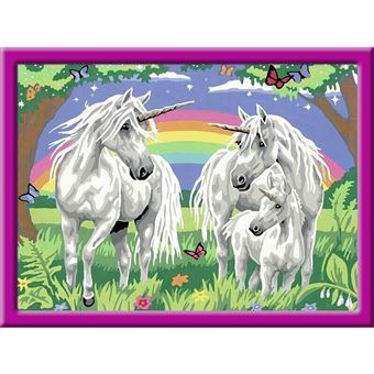Kit créatif Ravensburger Grand Format Numéro d'art Au Pays des licornes