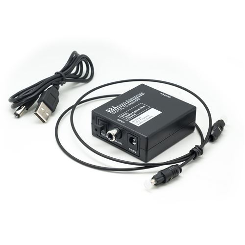 D2A optique Toslink numérique coaxiale analogique RCA L / R Audio à analogique audio convertisseur