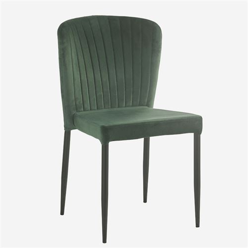 Chaise Velours vert forêt - IGUAZU