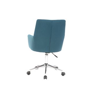 Fauteuil De Bureau Design Tissu Bleu Canard Shana Achat Prix Fnac