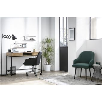 Fauteuil De Bureau Design Tissu Bleu Canard Shana Achat Prix Fnac Fauteuil De Bureau Design Tissu Bleu Canard Shana Achat Prix Fnac