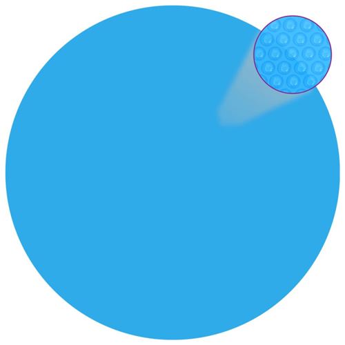 B&acirc;che de Piscine Ronde PE Bleu 455 cm Bleu - Vidaxl