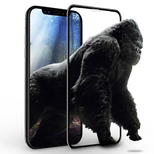 Alpexe 2 Pièces Verre Trempé Iphone 11/ Xr, Couverture Complète Ultra Résistant Dureté 9h - Noir