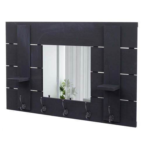 Mendler Gris Vestiaire Mural Avec Miroir - Image 2