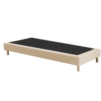 Sommier tapissier a lattes fixes couchage ferme soutien optimal 90 x 190 Beige - 1