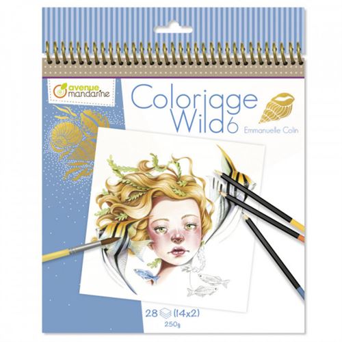Carnet de coloriage Wild 6 Avenue Mandarine pages imprimées