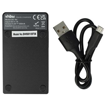 Vhbw Chargeur USB Compatible Sony Cybershot DSC-W730 W710 W810 W830 - Charge Rapide
