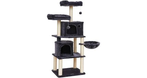 Meilleurs prix pour Arbre à chat multi-niveaux grande capacité griffoir 2 niches colonnes renforcées tour à chats hauteur 152 cm gris 12_0000146