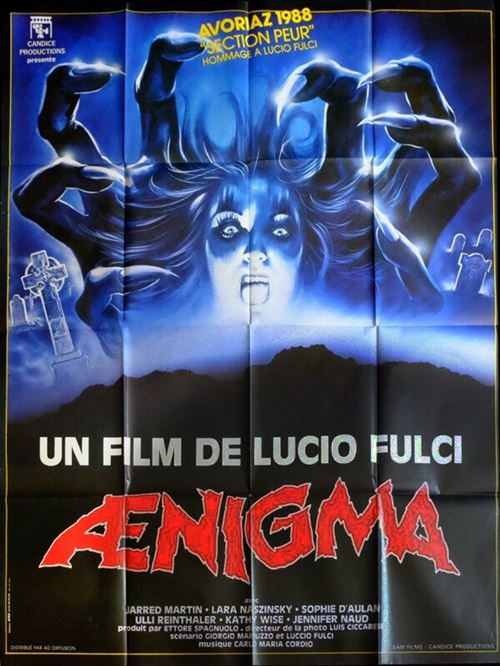 Aenigma - 1987 - Lucio Fulci - Milijana - 116x158cm - Affiche de cinéma originale pliée