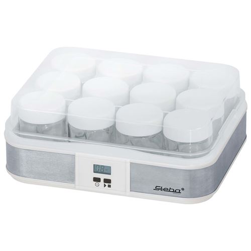 Steba JM 2 - Yaourtière - 2.4 litres - 21 Watt - inox/blanc