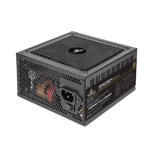 Non Communiqué Noir Alimentation Pc Semi-Modulaire Yeyian Raiden 650 W 80+ Gold | Pcie 6+2 | Atx 12 V Version 2.0 | 80 Plus Gold | Câbles Plats | Ventilateur 140 Mm | Pc Gaming Compatible Nvidia Amd (Noir)