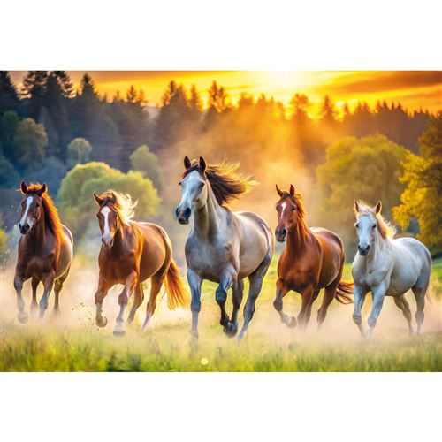 Non Communiqué Puzzle 1500 Pièces : Chevaux Sauvages