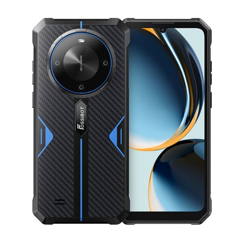 FOSSiBOT F105 Telephone Portable 2024 - Android 14, 12(4+8) Go+64Go 10300mAh, 6.74 HD+ 4G Dual SIM/Fingerprint/Face ID/OTG/GPS-Bleu