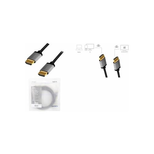 LogiLink Câble HDMI 2.0, fiche mâle A - mâle A, 3,0 m