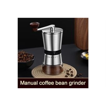 VIENESSO Moulin à café manuel avec 8 niveaux de mouture, en acier inoxydable, avec broyeur conique