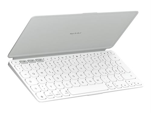 Logitech Keys-To-Go 2 for iPad - Clavier - couvercle intégré - sans fil - Bluetooth LE - QWERTZ - Allemand - gris pâle