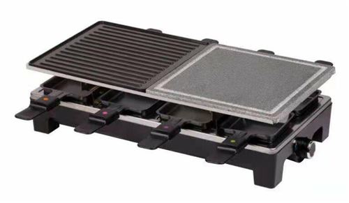 Appareil à Raclette 4en1 – Crêpière – Grill - Pierre à cuire - 8 personnes - 1500W – Cheese & Stone SENYA