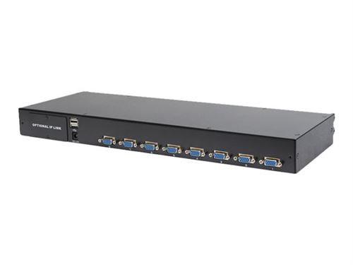 DIGITUS Professional DS-72213 - Commutateur KVM - 8 x KVM port(s) - de bureau